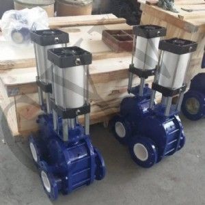 气动陶瓷双闸板阀
